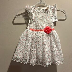 Red and White Sleeveless formal dress with Flutter Sleeves
